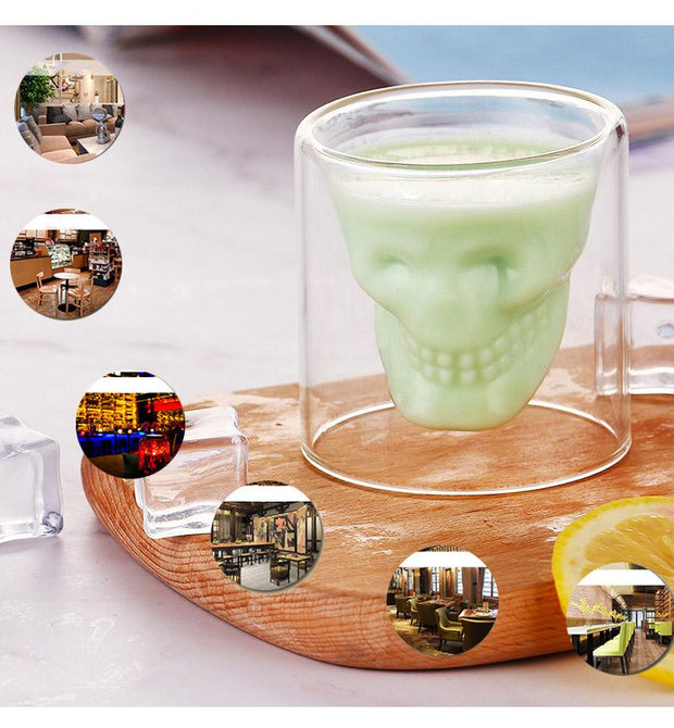 Mug Double-layered Transparent Crystal Skull Head - La Costa Azul Foods Co